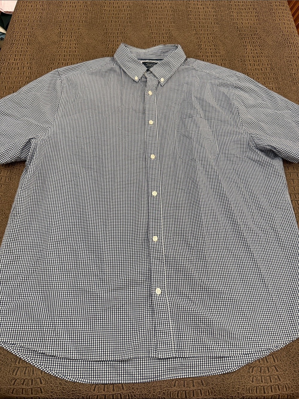 Charles Tyrwhitt Blue Gingham Button Down Shirt XXL NWOT